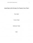 Annual Report of the oncology Care Program Course Project