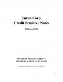 Enron Corp - Credit Sensitive Securities (harvard Business Case Solution)